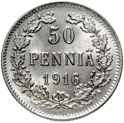 купить 50 пенни (pennia) 1916 S