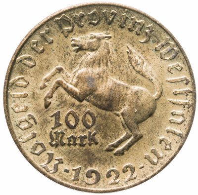купить Германия, Вестфалия 100 марок 1922 "Генрих Фридрих Штейн" нотгельд