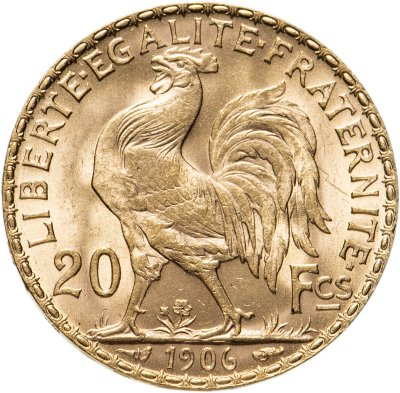 купить Франция 20 франков (francs) 1906