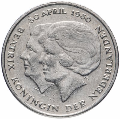 купить Нидерланды 1 гульден (gulden) 1980 Коронация королевы Беатрис