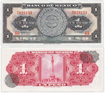 купить Мексика 1 песо 1967 год Pick 59j
