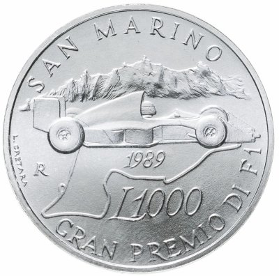 купить Сан-Марино 1000 лир (lire) 1989 "Гран-при Сан-Марино"