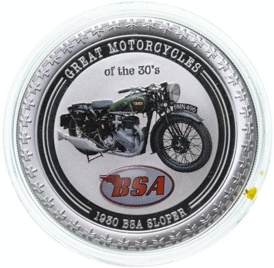 купить Острова Кука 2 доллара (dollars) 2007 "Мотоциклы - BSA Sloper" 1oz (унция)