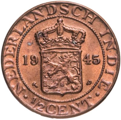 купить Голландская Ост-Индия 2 1/2 цента (cent) 1945 (Индонезия, колония Нидерландов)