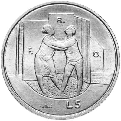 купить Сан-Марино 5 лир (lire) 1976 "Республика"