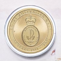 Купить Австралия 1 доллар 2011 "100 лет Королевскому ВМФ Австралии" (в конверте, с маркой)