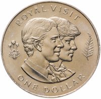 купить Новая Зеландия 1 доллар 1983 "Королевский визит"
