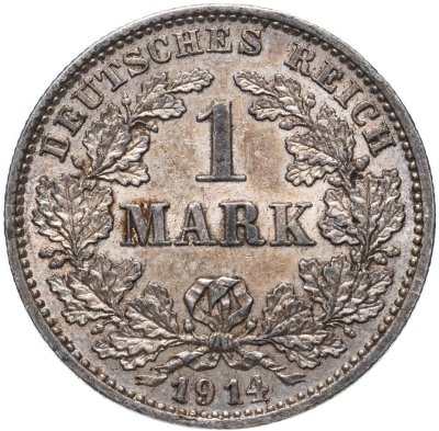 купить Германия 1 марка (mark) 1914 G знак монетного двора: "G" - Карлсруэ