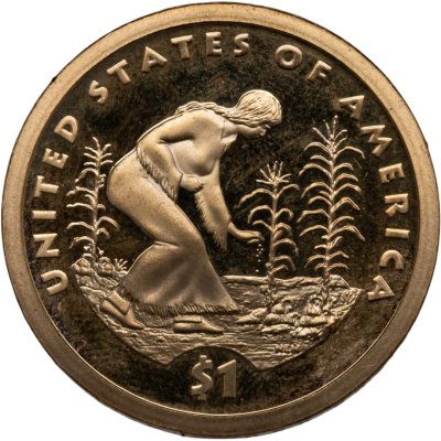 купить США 1 доллар (dollar) 2009 "Коренные Американцы - Посадка культур", Знак монетного двора S - Сан-Франциско