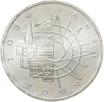 купить Германия (ФРГ) 10 марок 1989 "2000 лет городу Бонн"
