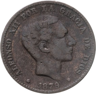 купить Испания 10 сентимо (centimos) 1877-1879, случайный год