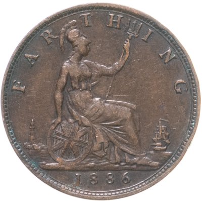 купить Великобритания 1 фартинг (farthing) 1886
