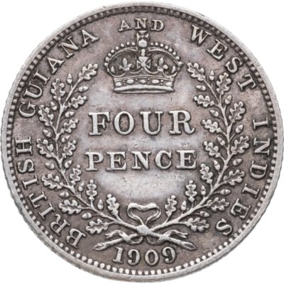 купить Британская Гвиана 4 пенса 1909