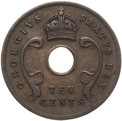 купить Британская Восточная Африка 10 центов (cents) 1951
