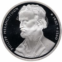 Купить Германия 10 марок 1997 "500 лет со дня рождения Филиппа Меланхтона" (J)