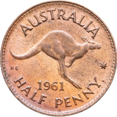 купить Австралия 1/2 пенни (penny) 1961