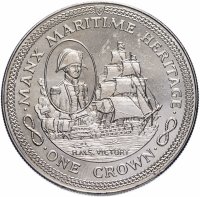 купить Остров Мэн 1 крона 1982 "Морское наследие - HMS Victory"