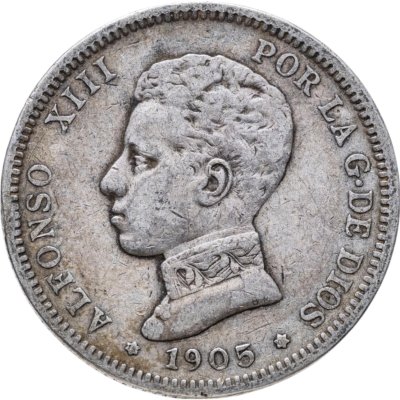 купить Испания 2 песеты (pesetas) 1905
