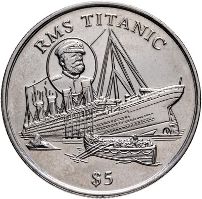 купить Либерия 5 долларов (dollars) 1998 Титаник