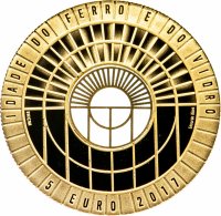Купить Португалия 2017 5 евро "Век железа и стекла" в футляре