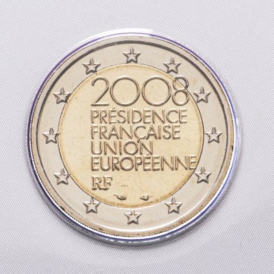 купить Франция 2 евро 2008 "Председательство Франции в Европейском Союзе" BU официальный блистер