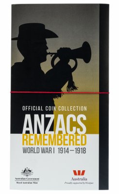 купить Австралия набор из 14 монет 20 центов 2018 "ANZAC Памяти первой мировой войны", в футляре