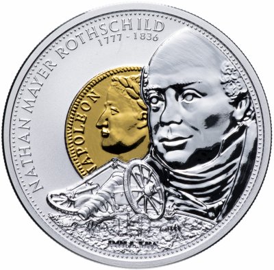 купить Острова Кука 10 долларов 2008 UNC "Знаменитые предприниматели мира - Натан Майер Ротшильд"