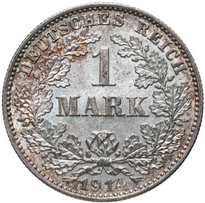 купить Германия 1 марка (mark) 1914 G знак монетного двора: "G" - Карлсруэ