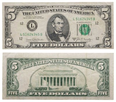 купить США 5 долларов 1969B год (Pick 450c) L-Сан Франциско