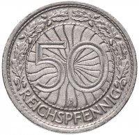 купить Германия (Веймарская республика) 50 рейхспфеннигов 1927 A