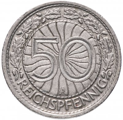 купить Германия (Веймарская республика) 50 рейхспфеннигов 1927 A