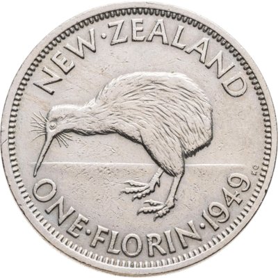 купить Новая Зеландия 2 шиллинга (флорин, shillings) 1949