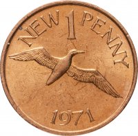 купить Гернси 1 новый пенни (penny) 1971