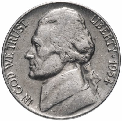 купить США 5 центов (cents) 1954 "Jefferson Nickel" D