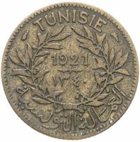 Купить Тунис 1 франк (franc) 1921