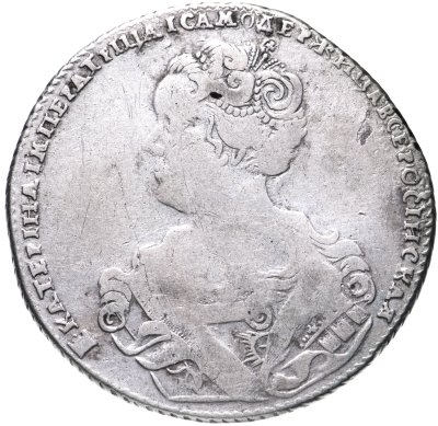 купить полтина 1726 СПБ петербургский тип, портрет влево, "ВСЕРОСIИСКАЯ"