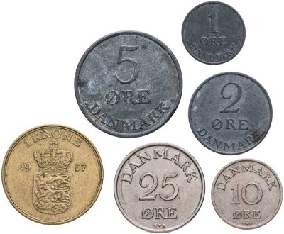 купить Дания годовой набор монет для обращения 1957 (6 шт.)