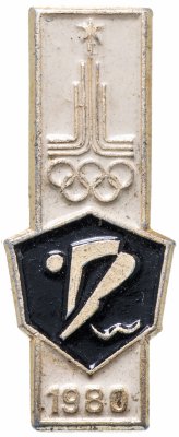 купить Значок СССР 1980 г "Олимпиада, прыжки в воду", булавка