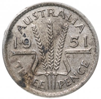 купить Австралия 3 пенса (pence) 1951