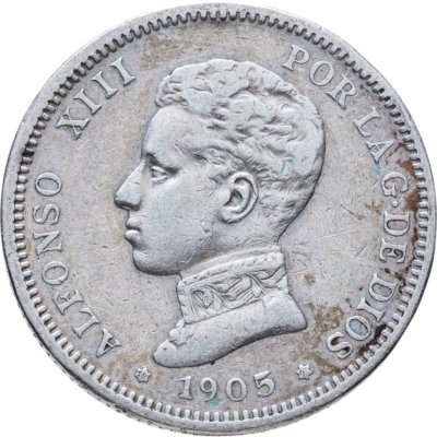 купить Испания 2 песеты (pesetas) 1905