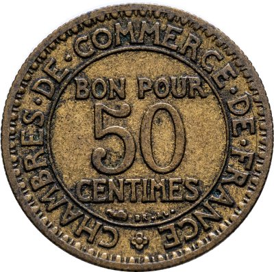 купить Франция 50 сантимов (centimes) 1922