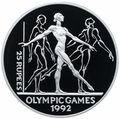 купить Сейшелы 25 рупий 1993 "XXV летние Олимпийские игры, Барселона 1992: Гимнастика"