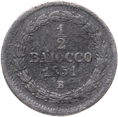 купить Папская область 1/2 байокко, 1851
