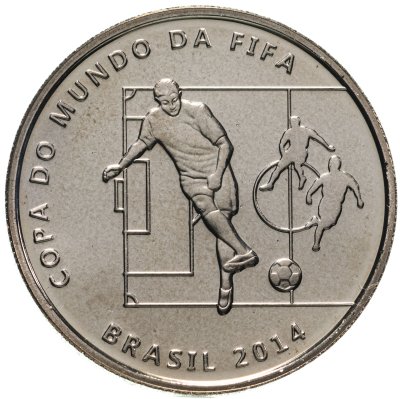 купить Бразилия 2 реала (reales) 2014 "Чемпионат мира по футболу 2014 - Пас"