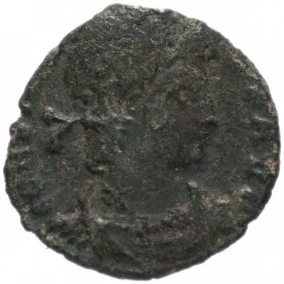 купить Римская Империя Констанций II 324–361 гг фракция фоллиса (реверс: две Виктории стоят лицом друг к другу)