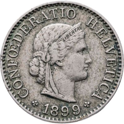 купить Швейцария 5 раппенов (rappen) 1899