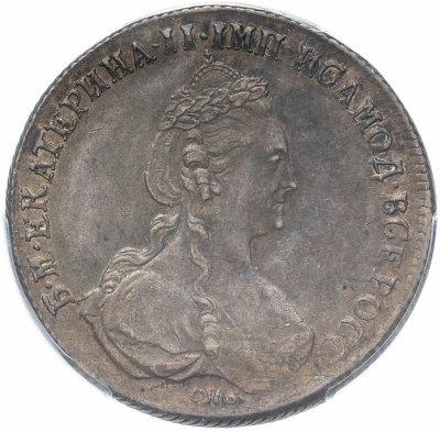 купить 1 рубль 1780 СПБ-ИЗ, в слабе PCGS AU DETAILS, Биткин №228