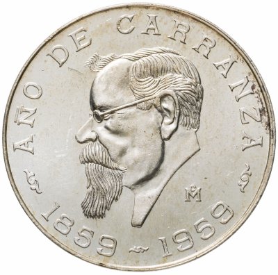 купить Мексика 5 песо (pesos) 1959 100 лет со дня рождения Венустиано Карранса