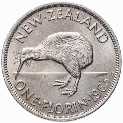 купить Новая Зеландия 2 шиллинга (флорин, shillings) 1963