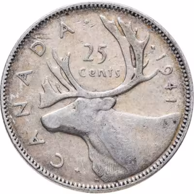 купить Канада 25 центов (cents) 1937-1947, случайная дата